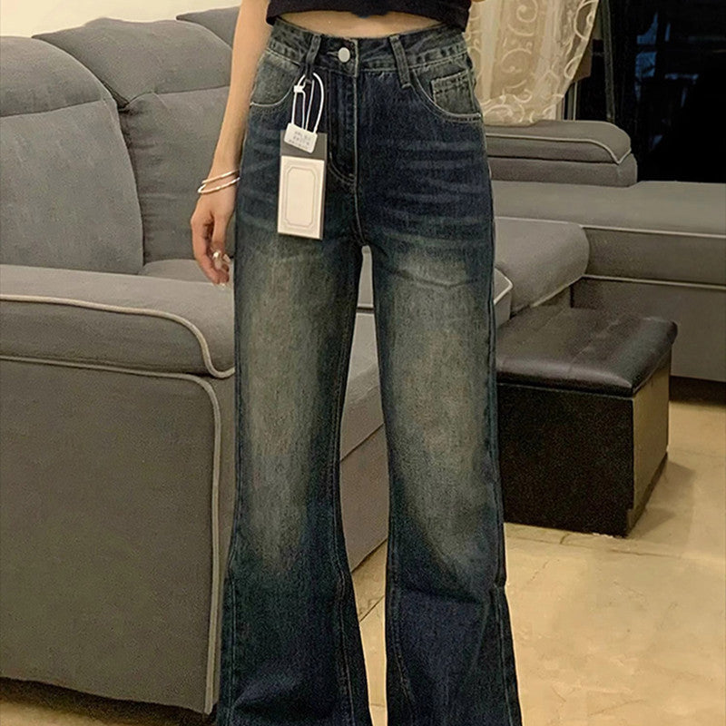 Retro Blue Plus Size Skinny Jeans For Women-Theone Apparel