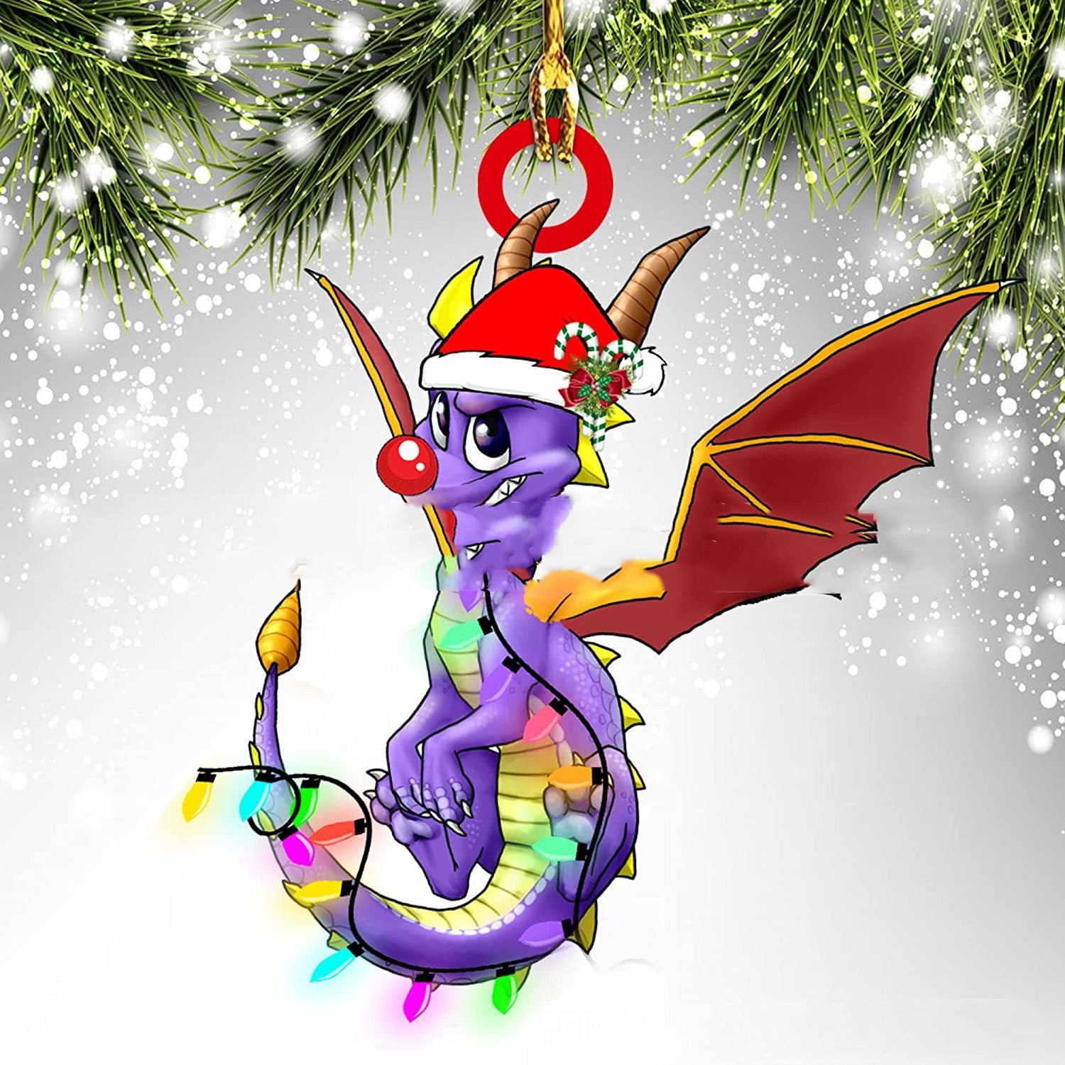 Unique Dragon Themed Hanging Christmas Decorations in Various Designs-5 Style-Theone Apparel