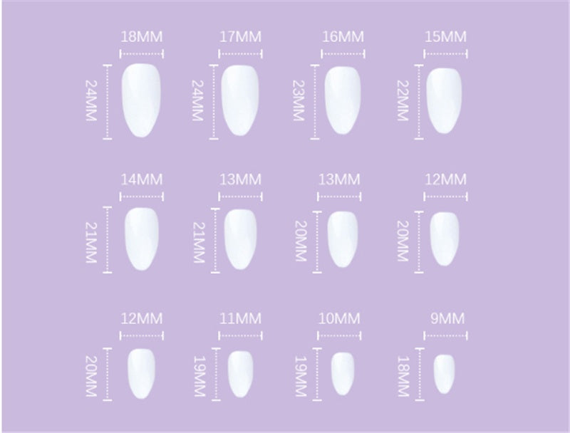 Women's Almond Shaped Nail Set with Serpentine Design-Theone Apparel