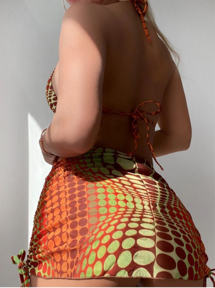 Women's Two Piece Retro Style Bikini Skirt Set-Theone Apparel