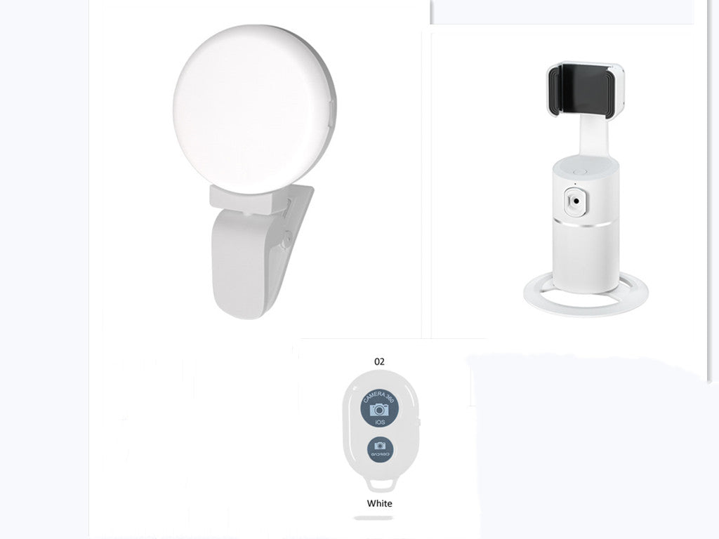 AI Face?Tracking 360° Rotating Phone Stand For Live Streaming