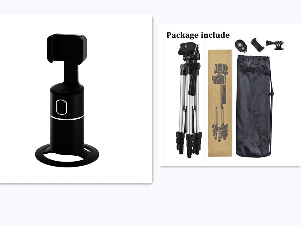AI Face?Tracking 360° Rotating Phone Stand For Live Streaming