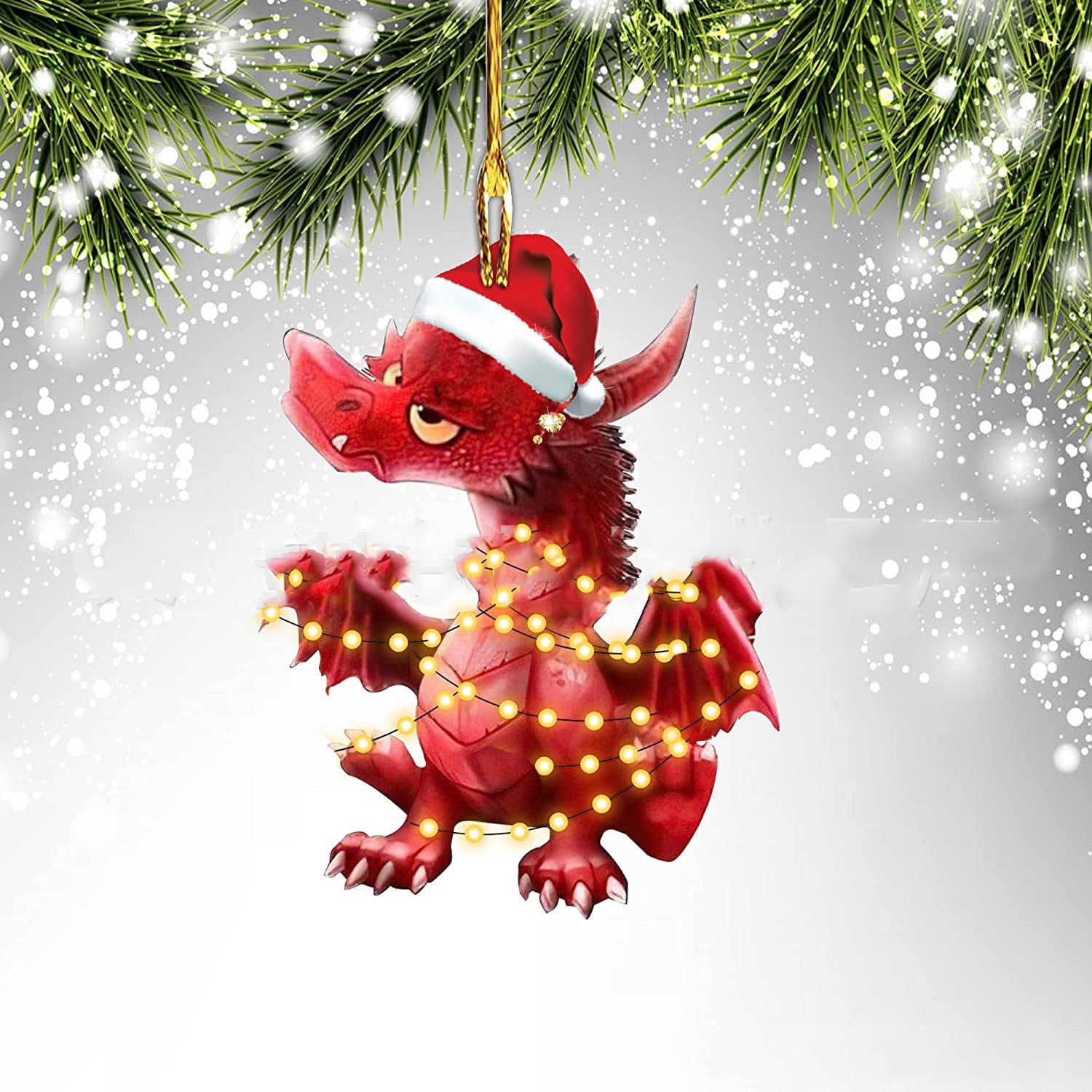 Unique Dragon Themed Hanging Christmas Decorations in Various Designs