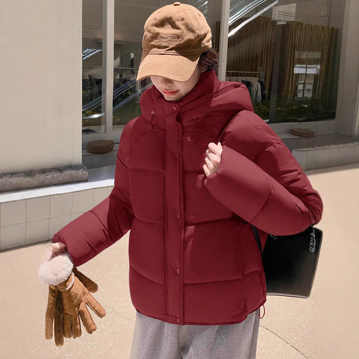 Petite Short Loose Coat To Keep Warm And Flatter Height For Women