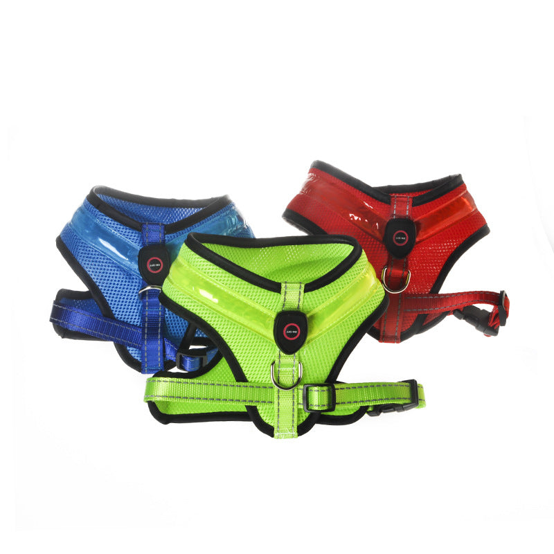 LED USB Rechargeable Dog Harness For Safety And Comfort