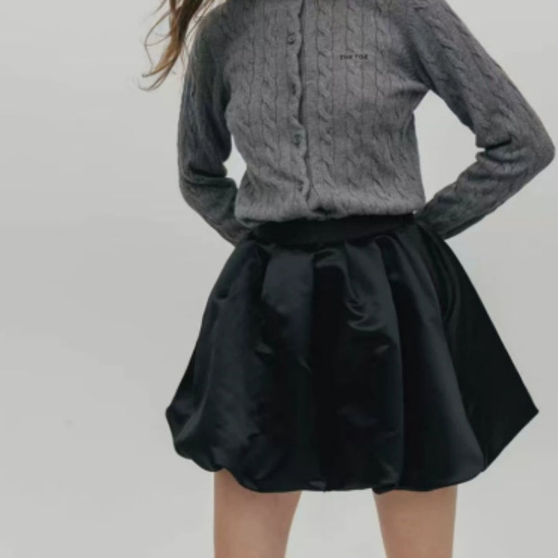 Fashion Women's High-waisted Fluffy Anti-peek Skirt