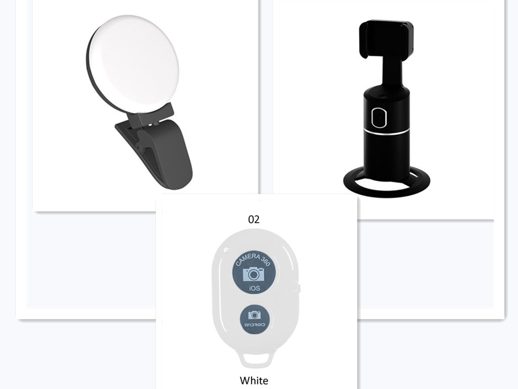 AI Face?Tracking 360° Rotating Phone Stand For Live Streaming