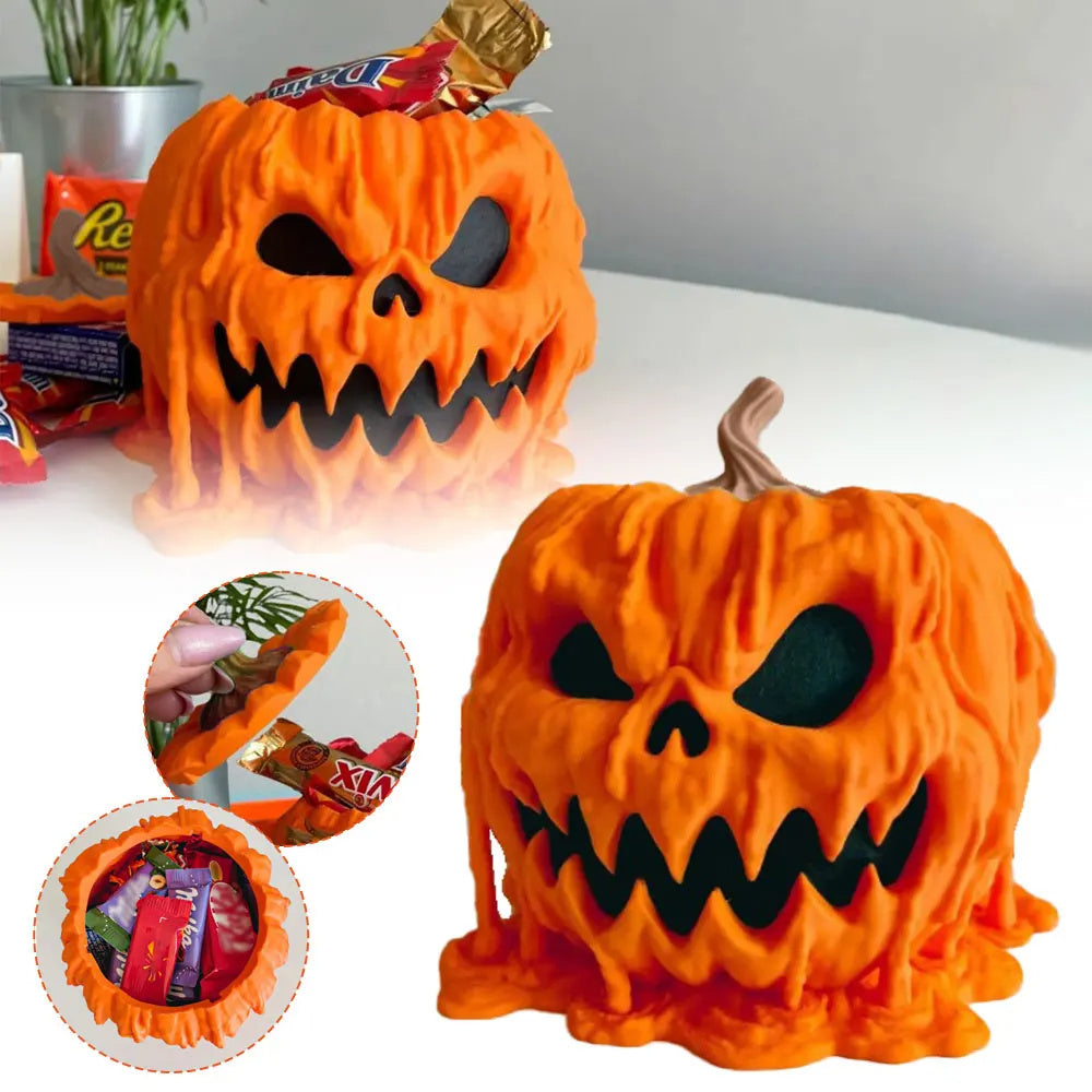 Smeltende Halloween Jack-O-Lantern Candy Bucket voor trick or treat