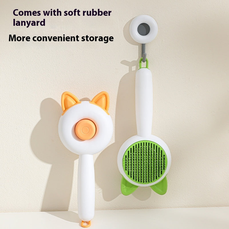 Self Cleaning Pet Hair Remover Brush For Grooming