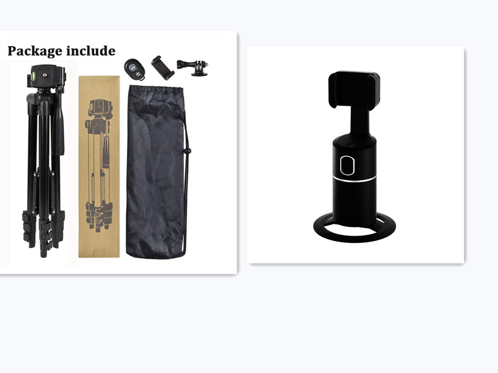 AI Face?Tracking 360° Rotating Phone Stand For Live Streaming