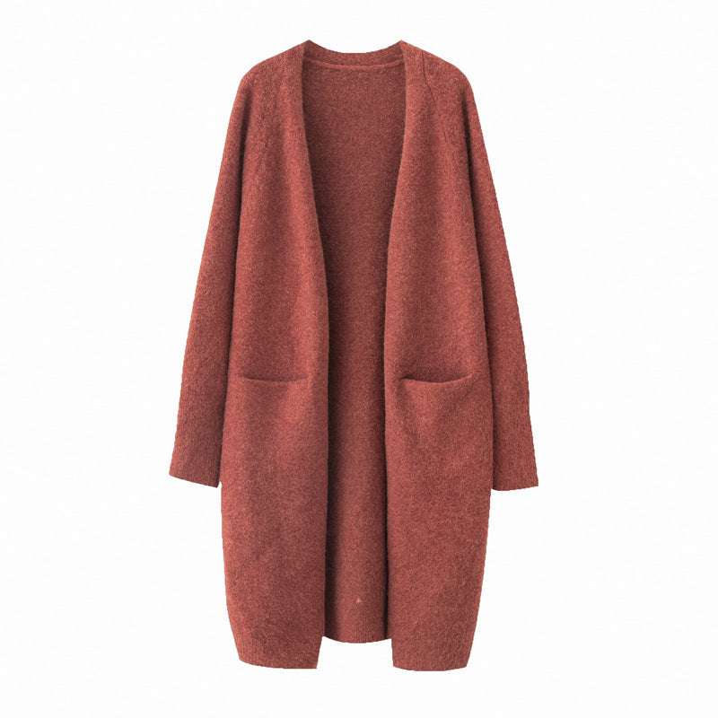 Versatile Long And Loose Thick Knit Cardigan Coat
