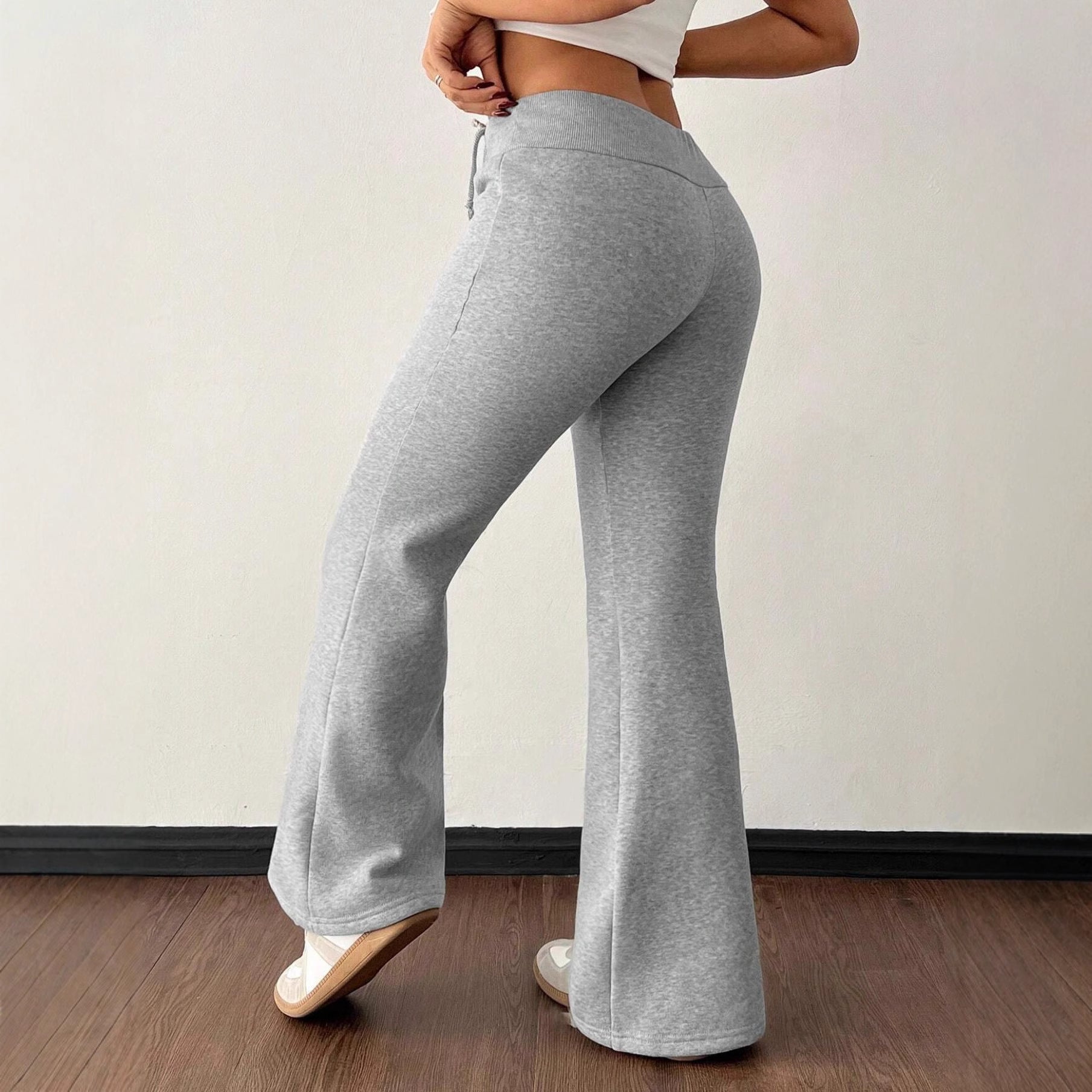 Padded Fleece High Waist Cotton Sweatpants For Cozy Everyday Wear