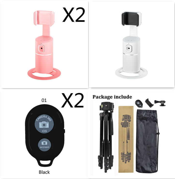 AI Face?Tracking 360° Rotating Phone Stand For Live Streaming