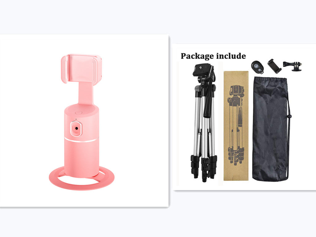 AI Face?Tracking 360° Rotating Phone Stand For Live Streaming