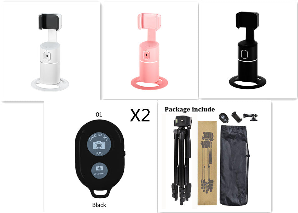 AI Face?Tracking 360° Rotating Phone Stand For Live Streaming