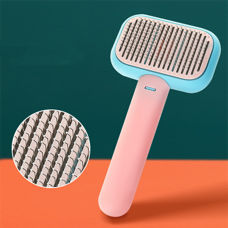 Stainless Steel Pet Hair Brush For Grooming And Detangling
