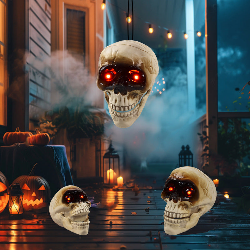 Light Up Skull Animatronic with Motion Sensor Halloween Décor