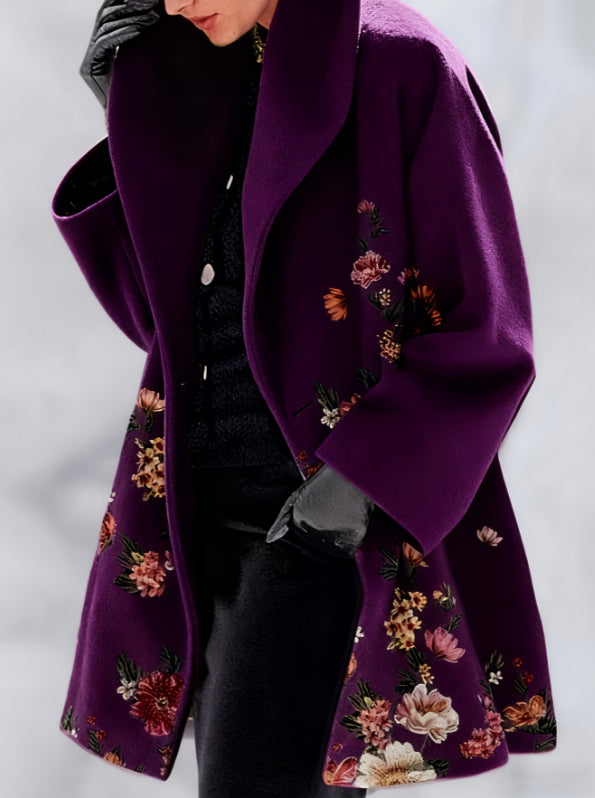 Retro Double-Breasted Mid-Length Wool Coat For Women