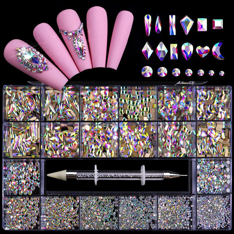 Set van 21 dozen nail art en 3D -ontwerpen