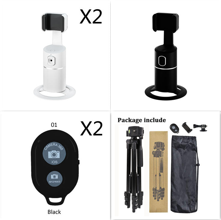 AI Face?Tracking 360° Rotating Phone Stand For Live Streaming