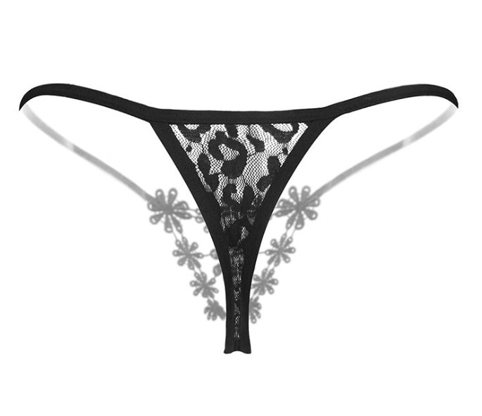 Bloemen front g string panty