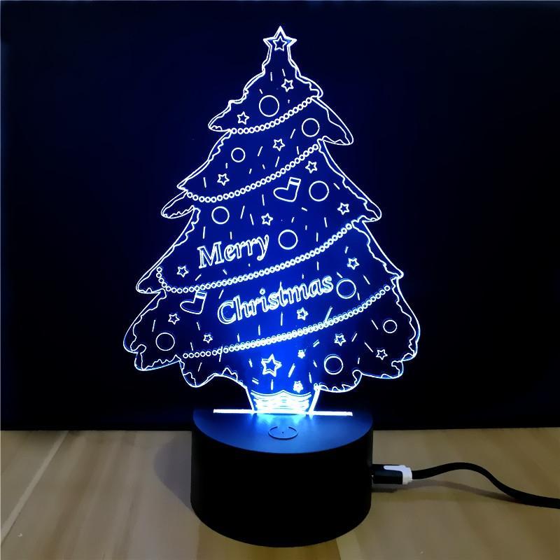 3D Merry Christmas LED Lamp - THEONE APPAREL