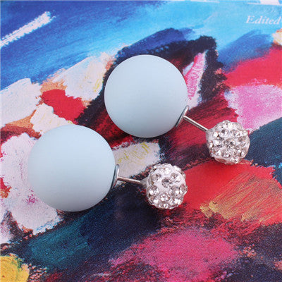 Pendientes Doble Cara Esfera Pastel