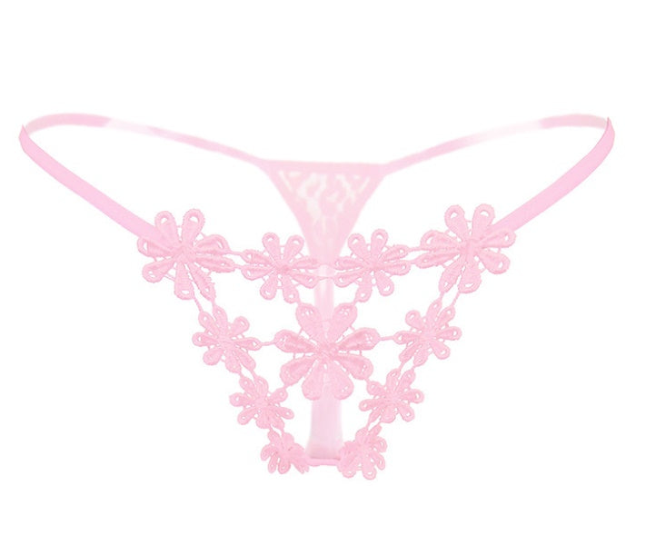 Bloemen front g string panty