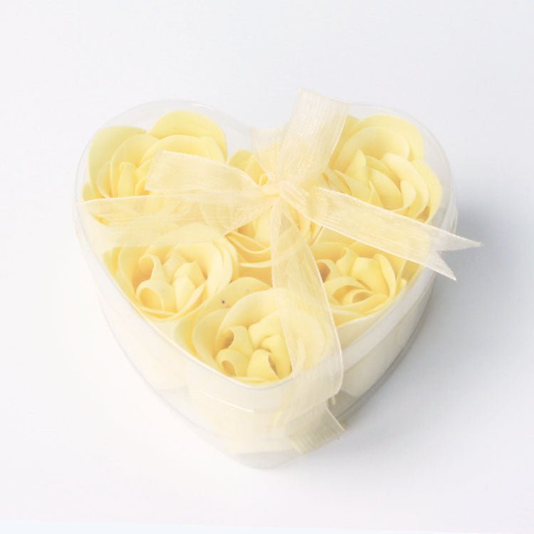 6 Artificial Rose Heart Box with Ribbon - THEONE APPAREL