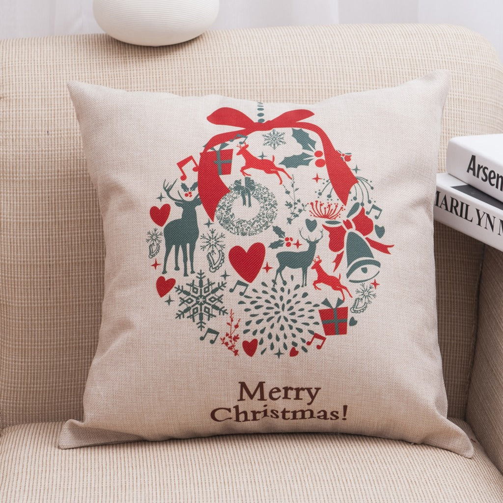 Christmas Cheer Printed Pillow Covers - Theone Apparel