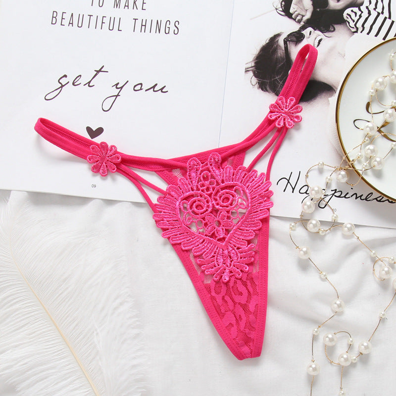 Transparan Bordir Gaya Gaya Renda Cutout Thongs