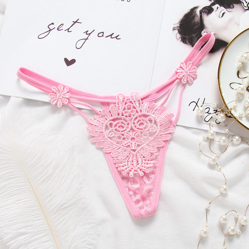 Transparan Bordir Gaya Gaya Renda Cutout Thongs