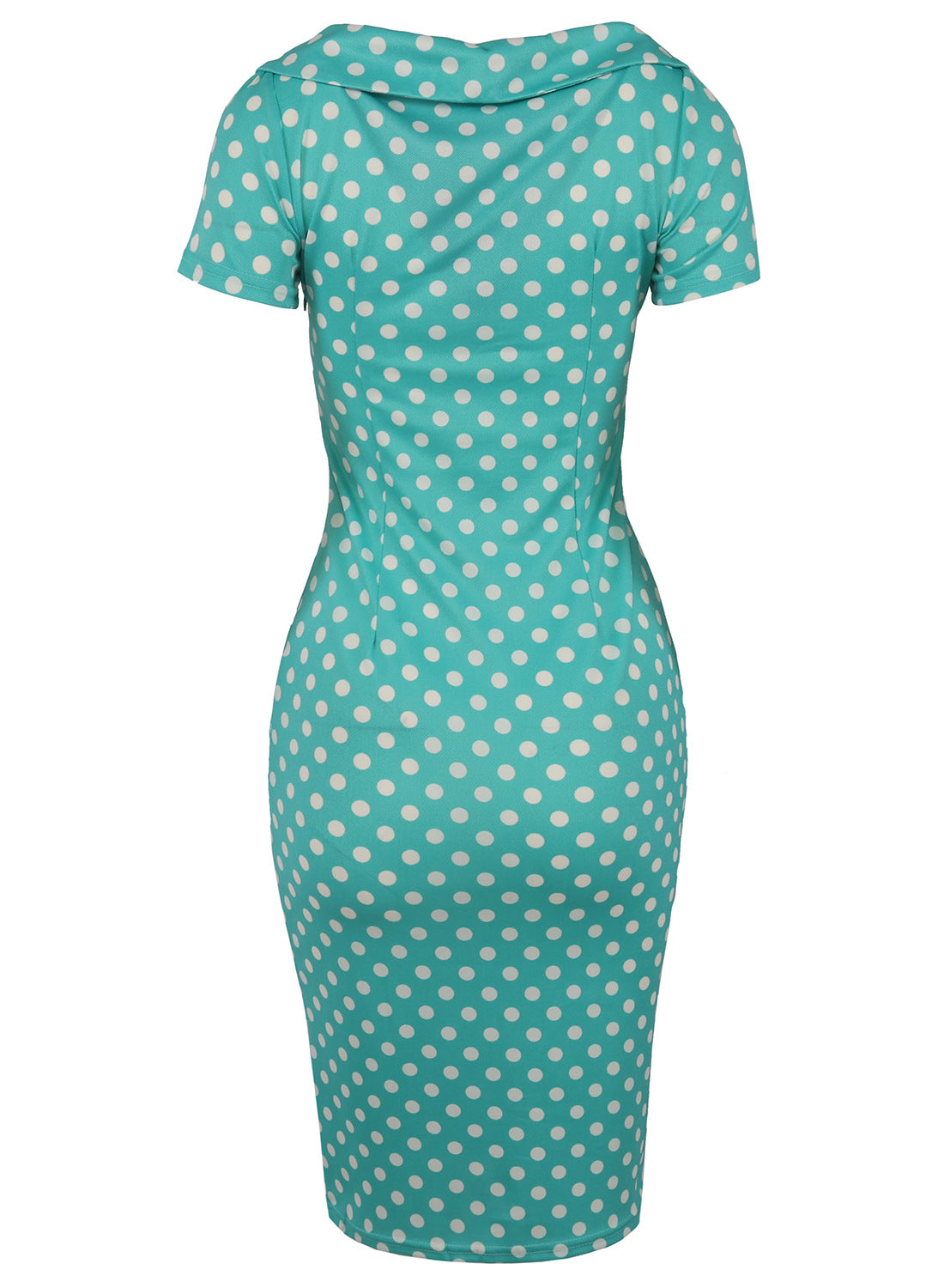 Polka Dot Pussy Bow Sheath Dress