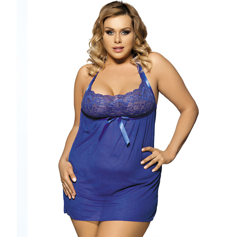 Plus Size Lace & Bow Bodice Dress