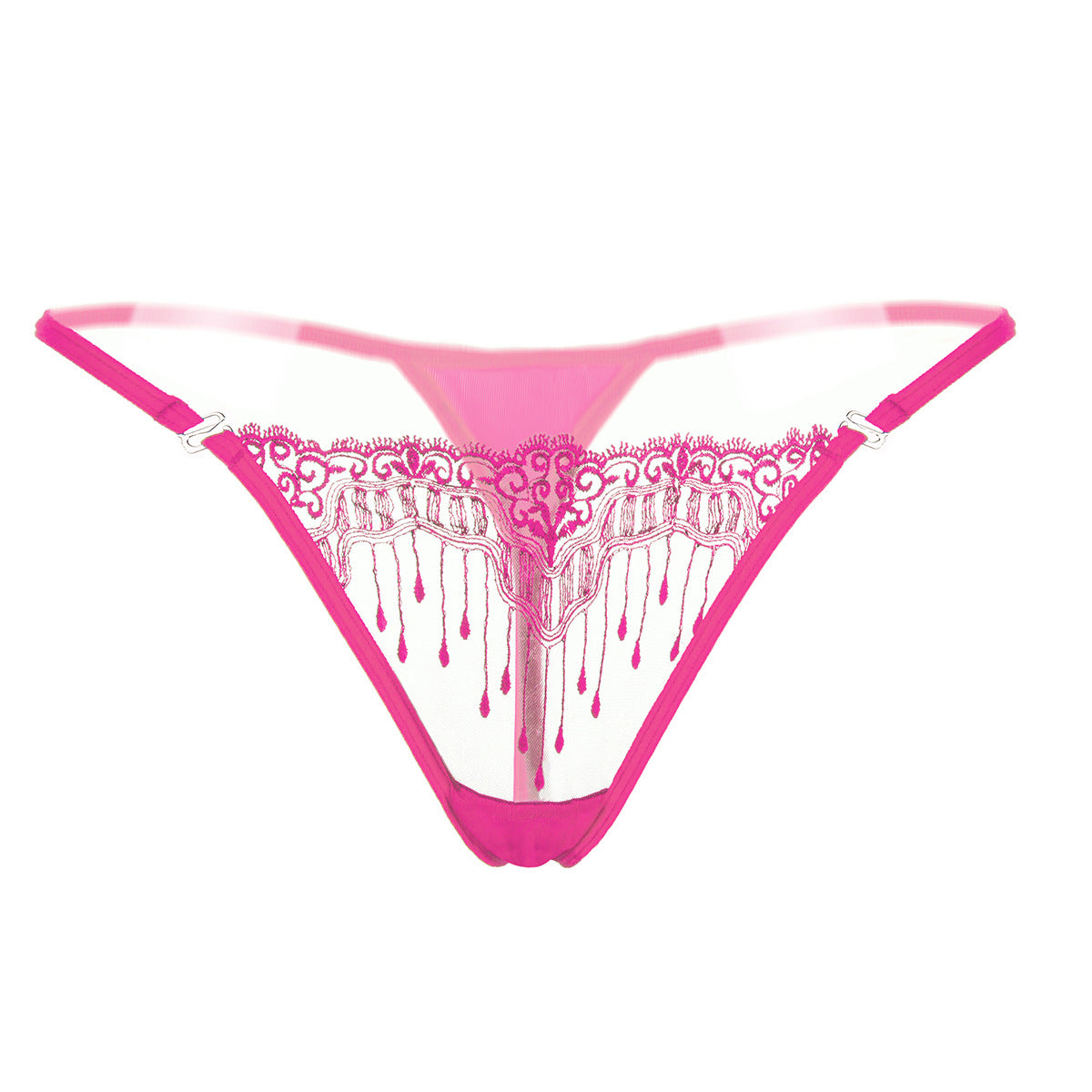 Jewel Drops Lace Applique Thong