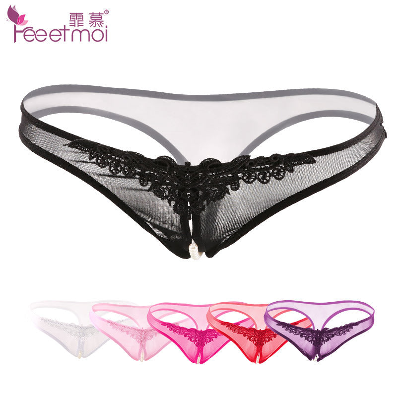 Peekaboo Pearl Strand Thong Panty