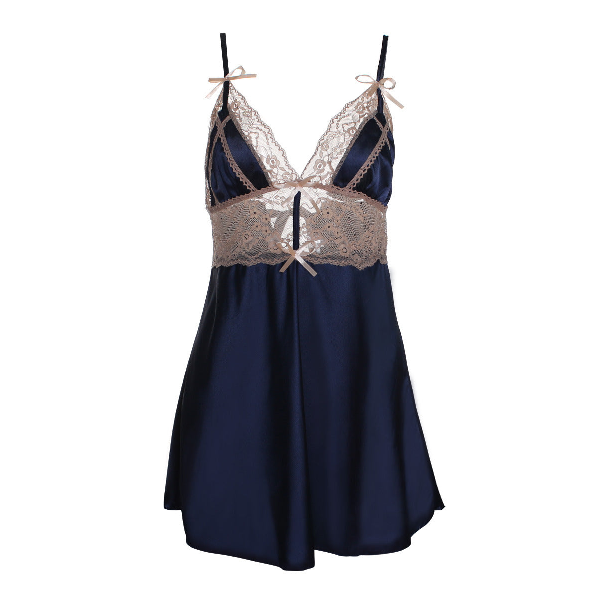 Silky Satin and Lace Babydoll Nightie