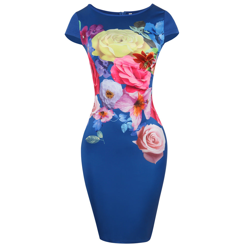 Vestido tubo estampado floral extragrande