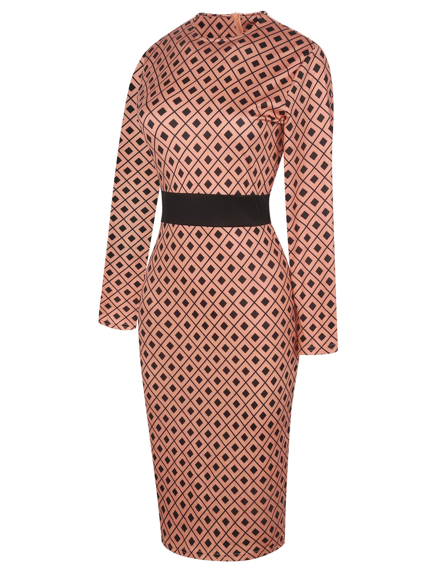 Pink & Black Diamond Sheath Dress