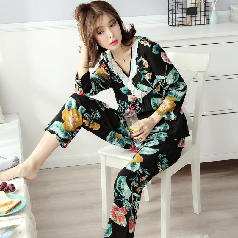 Lacy Tropical Floral Sleepwear Set