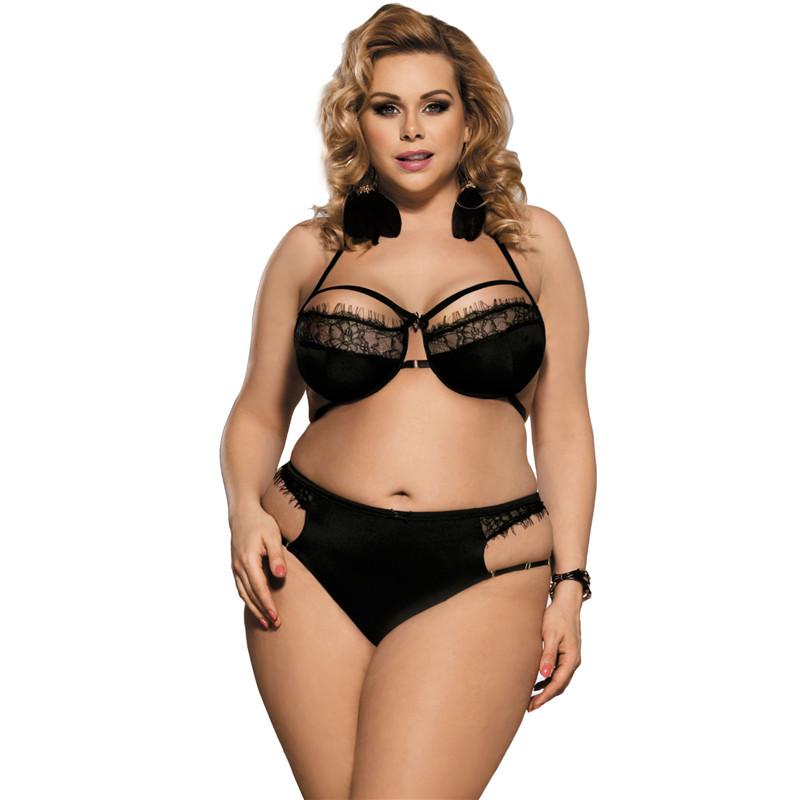 Ensemble de coupures de soutien-gorge et de culotte de taille plus