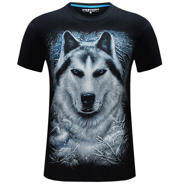 Chemise graphique de loup blanc enneigé