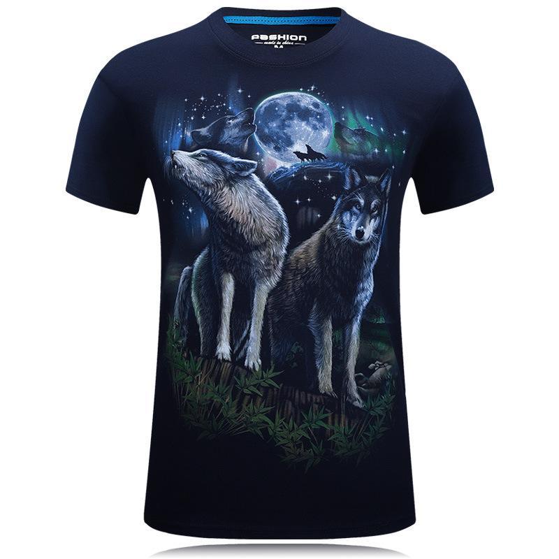 Camisa de cenário de dupla de lobo uivante