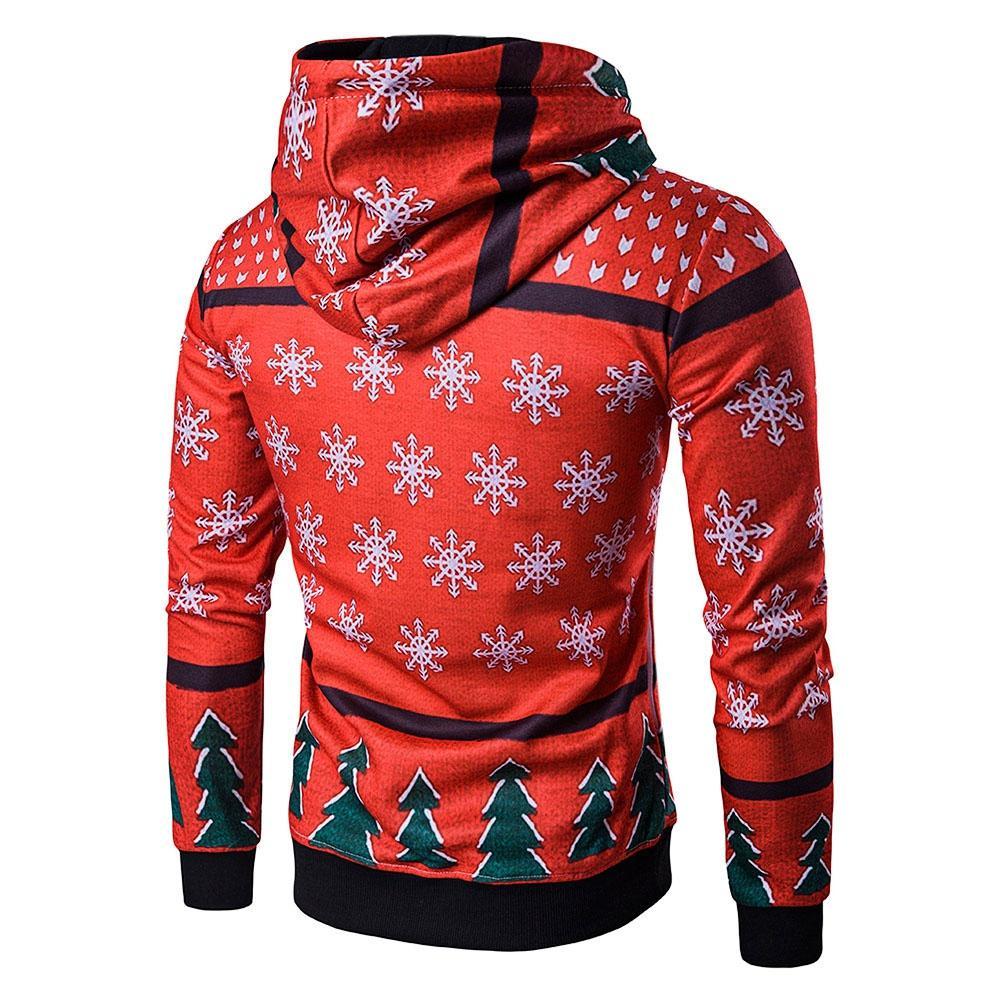 Christmas Tree and Snowflake Holiday Hoodie - Theone Apparel