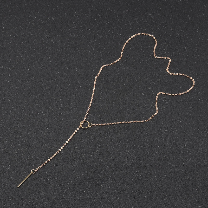 Contemporary Bar and Loop Drop-Gold-Theone Apparel