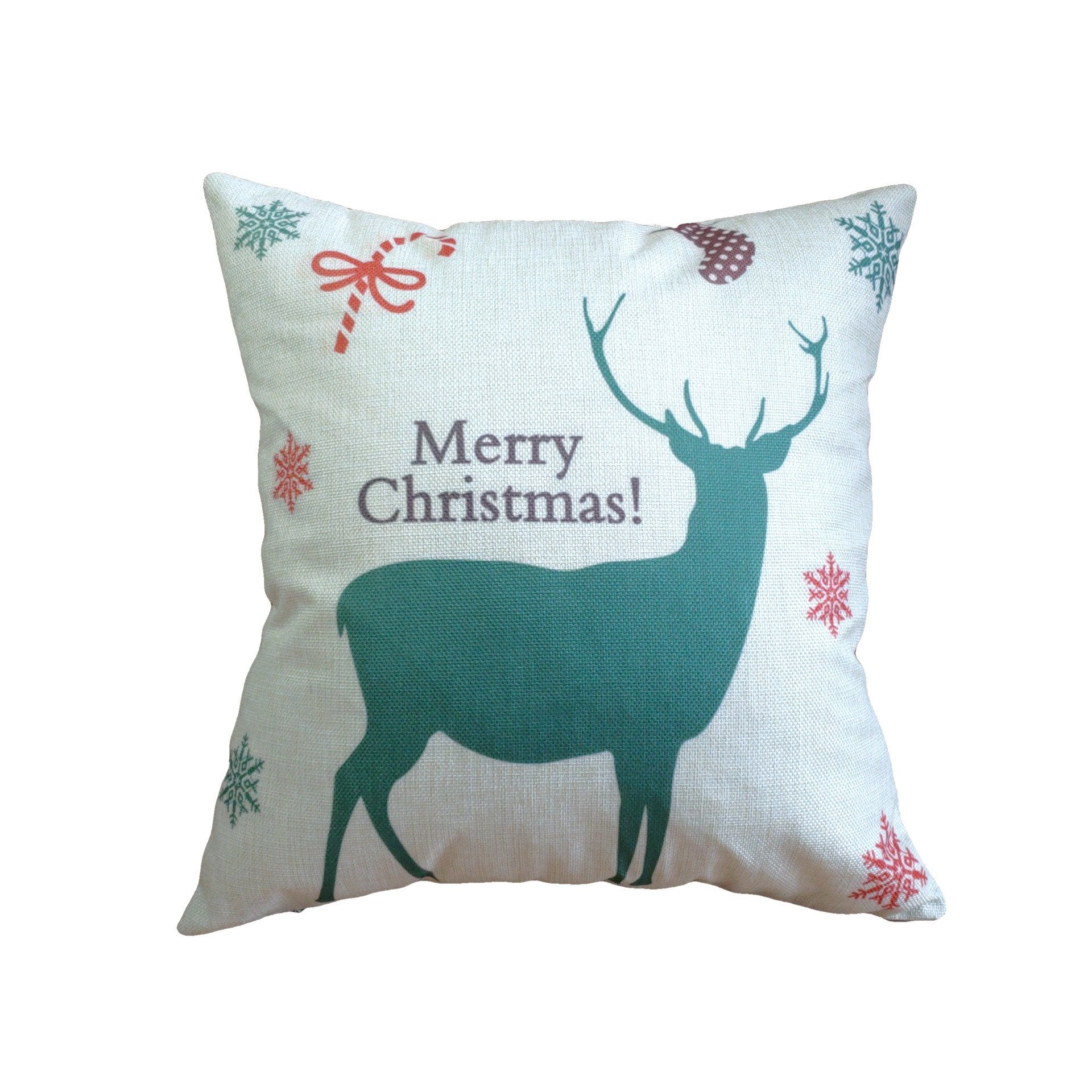 Country Christmas Square Pillow Covers - Theone Apparel