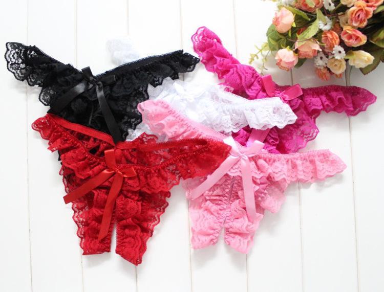 Crotchless Ruffles & Lace Panty - Theone Apparel