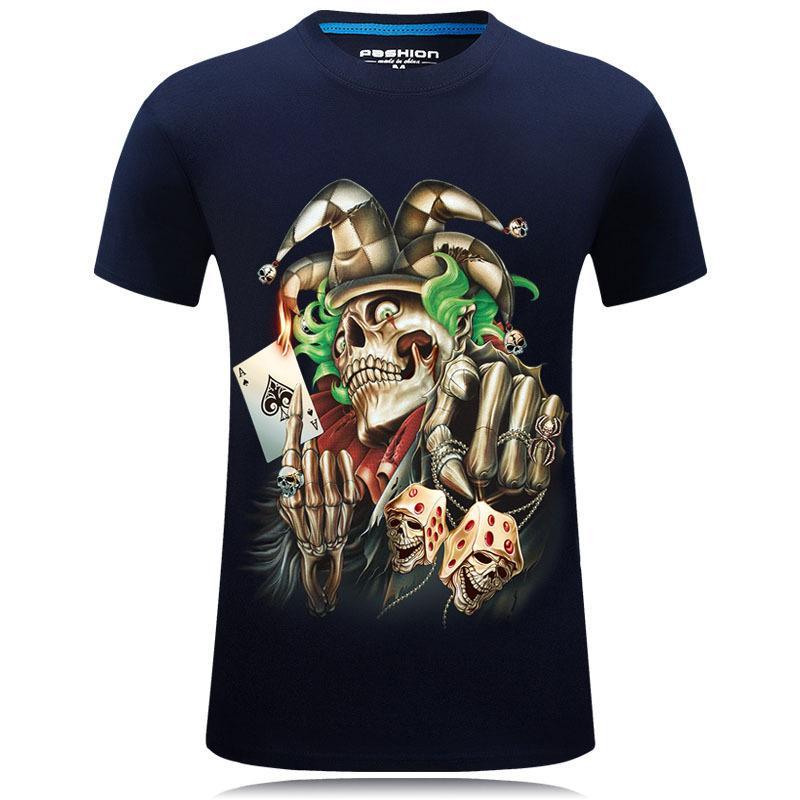 Camisa de esqueleto de bromista de mano alta