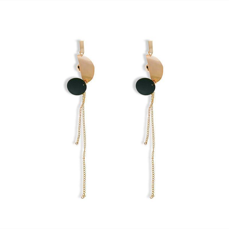 Dotted Delight Drop Chain Earrings - Theone Apparel