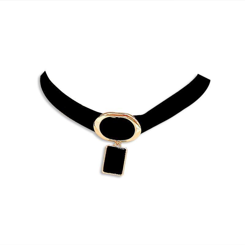 Elegant Black & Gold Choker Necklace - Theone Apparel